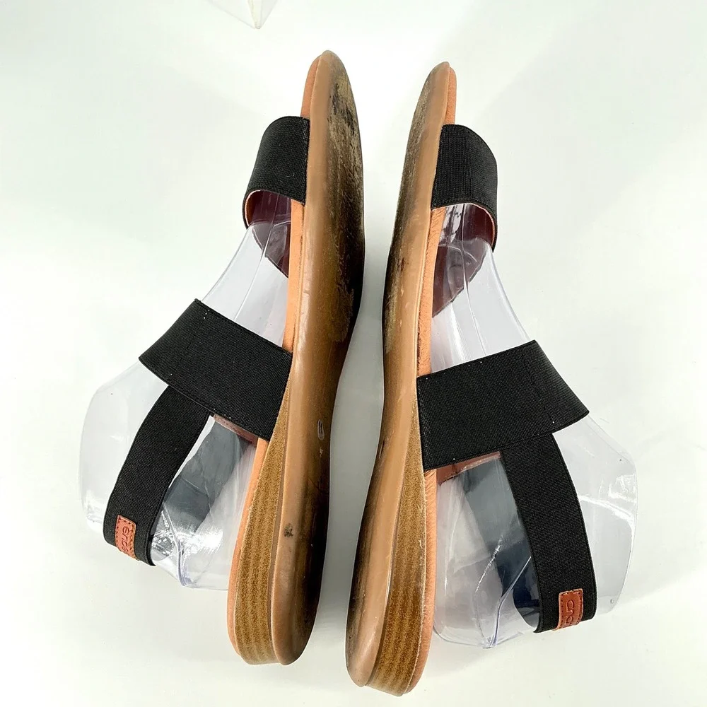 Andre Assous Size 11 Featherweights‎ Black Strap Flat Sandals Spain Nigella